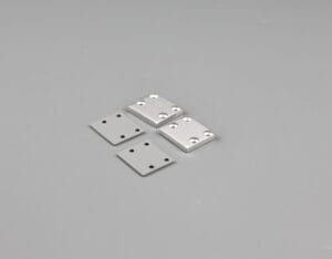 Pair of End Caps for ARC-WRIGHD Profile - Supplied with Rubber Glands & Screws (Silver)