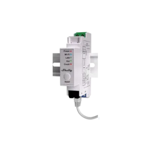 Shelly DIN-mountable Single-Phase Energy Meter with Contactor Control (White)