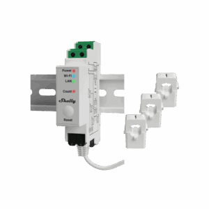 Shelly Next-generation DIN-mountable 3-Phase 400A Energy Meter (White)