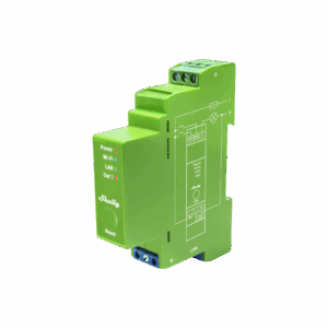 Professional 1-channel DIN Rail Smart Dimmer with Power Monitoring (Green)
