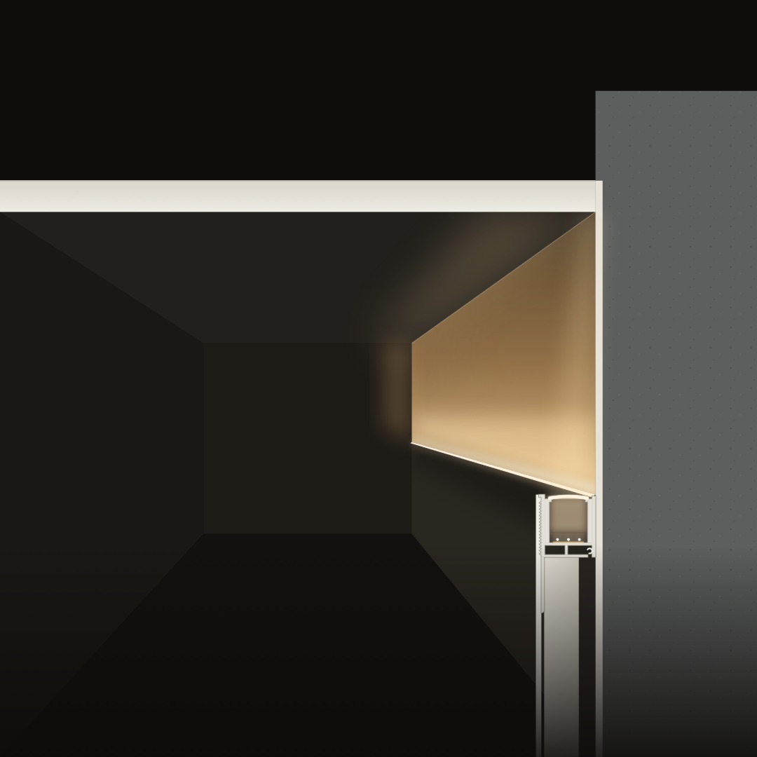 ARC-SGS 2 Metre Shadow Gap Profile 13.9mm Internal Including Diffuser (Silver)