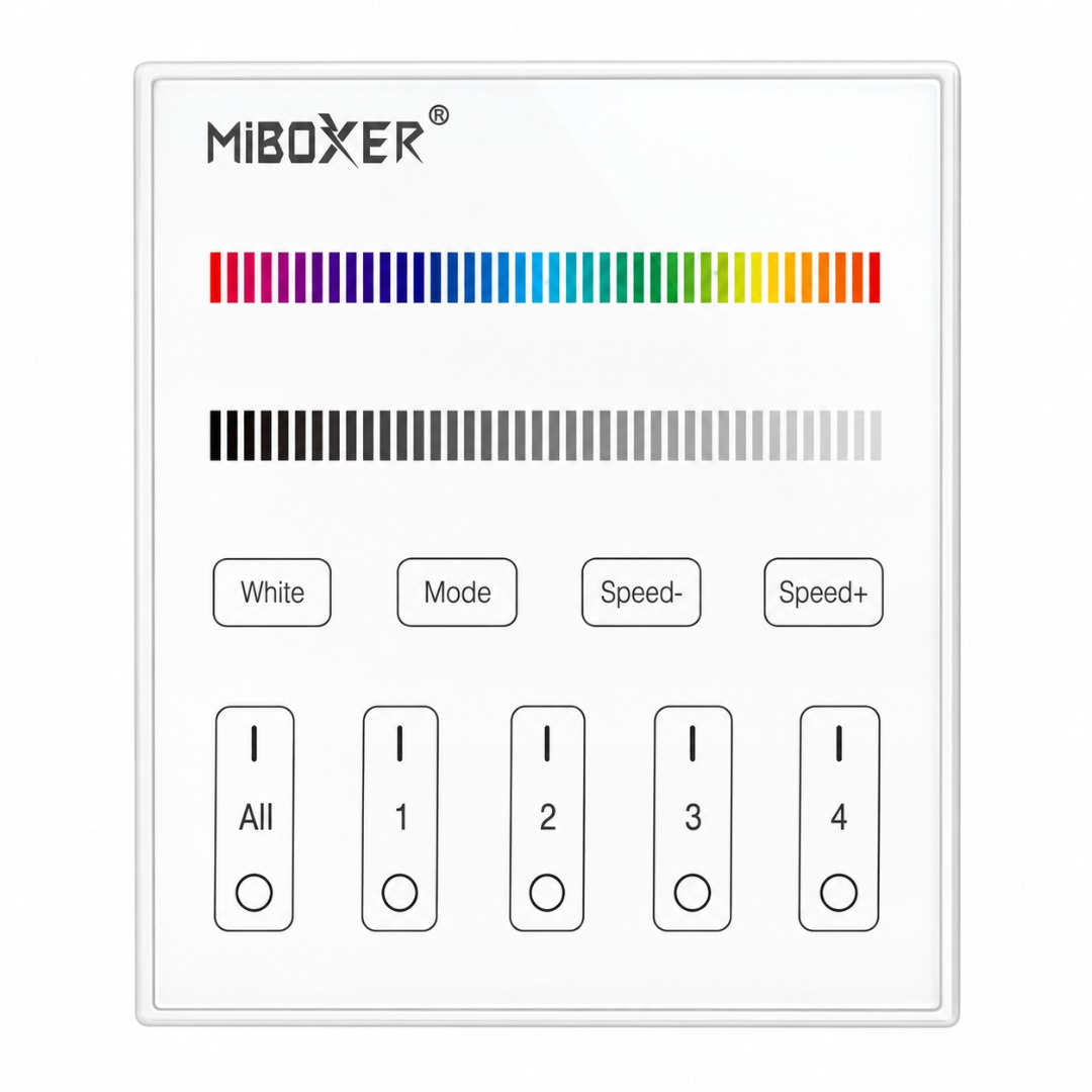 4-Zone Panel Remote - White, Mains