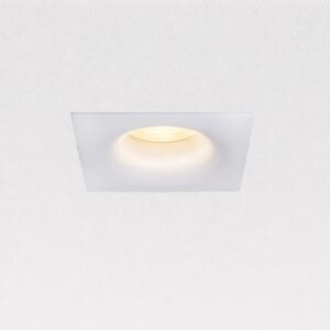 Arc LED Square Fluted IP65 Fire-rated GU10 Downlight (Matt White)
