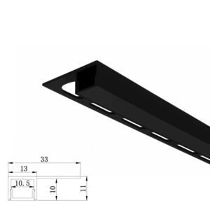 ARC-SWTI 2 Metre 10.5mm Single Wing Tile in Profile – Including Diffuser (Black)
