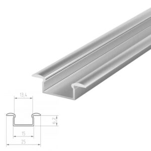 ARC-REC 2 Metre Recessed Aluminium LED Profile