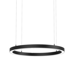 Arc LED 200-240V 1200mm 118W Non-Dim 3000K Ring Pendant c/w Suspension (Black)