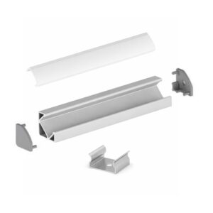 ARC-45DEGSET- Includes 45° profile, diffuser, pair of end caps and 4 x metal clips