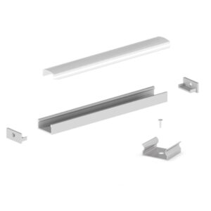 ARC-FLATSET- Includes profile, diffuser, pair of end caps and 3 x metal clips