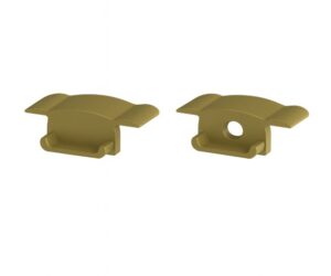 Pair of End Caps for REC Profile - Gold