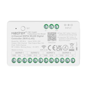 4-Channel ESP32 WLED Digital Controller (WiFi+2.4G)
