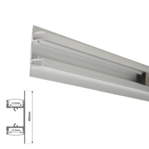 ARC-2WB Aluminium 2m LED Tape Profile 2-Way Bar (156.838UK)