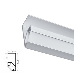 Arc LED 2m Overhang Shelf Profile (Silver)