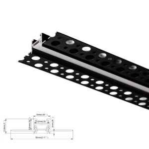3000mm 13.2mm Antiglare Plaster in Profile (Black)