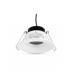 Arc LED Round Fluted IP65 Fire-rated GU10 Downlight White Includes CRI97+ 9W GU10 LED Mini Module