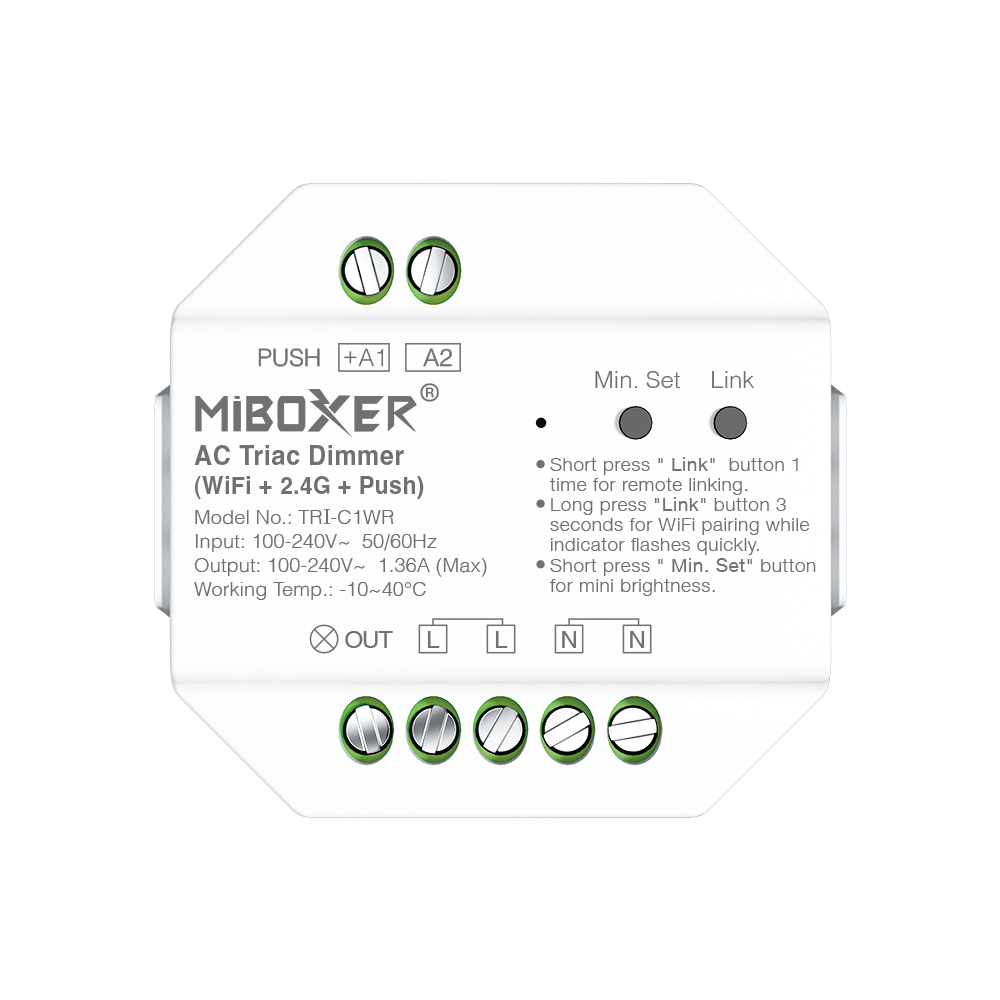 Colourflow AC Triac Dimmer (WiFi+2.4G+Push)
