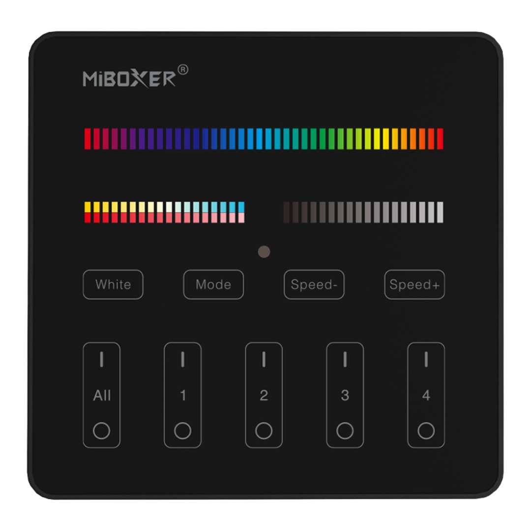B4 4-Zone Panel Remote - Black or White Black