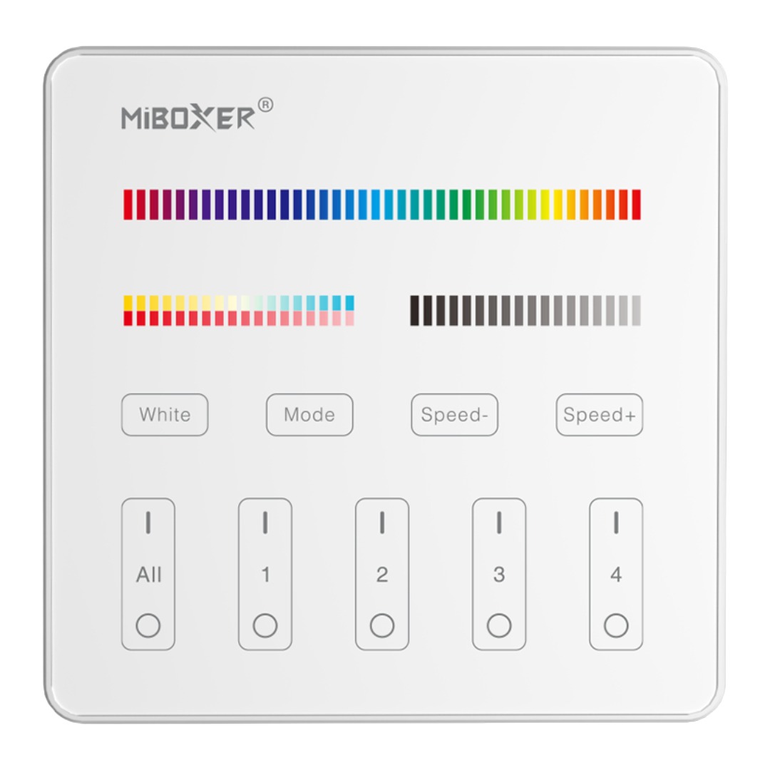 B4 4-Zone Panel Remote - Black or White White